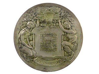 Lot 330 - A silvered metal medallion, struck to...