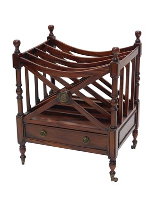 Lot 387 - A mahogany three division Canterbury in early...