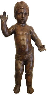 Lot 21 - A 17thC South German carved oak figure of the...