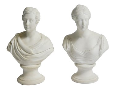 Lot 105 - A pair of Victorian Parian busts, of Prince...