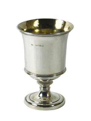 Lot 102 - A George III silver chalice, of plain form...