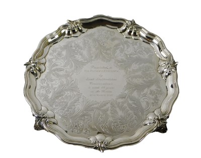 Lot 93 - An early Victorian silver salver, with a...