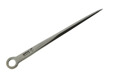 Lot 393 - An Elizabeth II silver skewer, of typical...