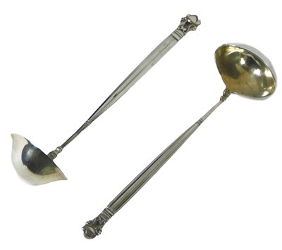Lot 125 - A pair of Georg Jensen silver ladles, each...