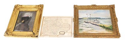 Lot 426 - French School (early 20thC). Coastal seascape...