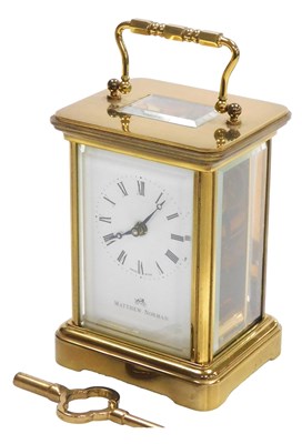 Lot 447 - A Matthew Norman brass cased carriage...