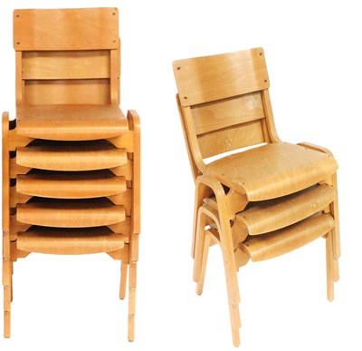 Lot 491 - A set of eight Tecta Furniture Limited beech...