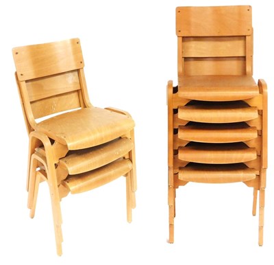 Lot 492 - A set of eight Tecta Furniture Limited beech...