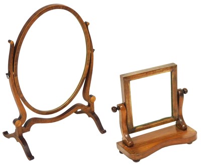 Lot 503 - A Georgian mahogany swing frame toilet...