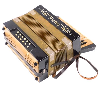 Lot 413 - An early 20thC German Pietro piano accordion,...