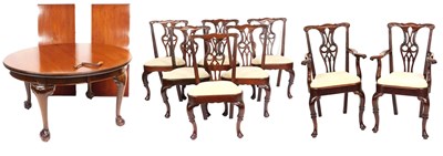 Lot 511 - A Georgian style mahogany wind out dining...