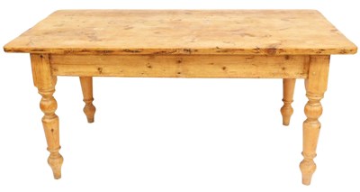 Lot 522 - A Victorian pine four plank kitchen...