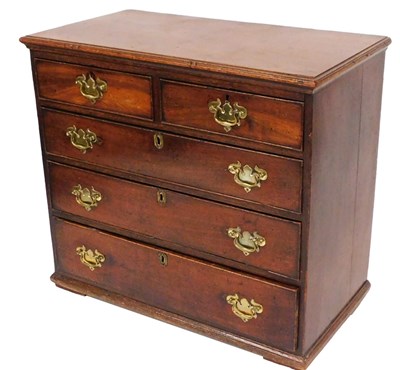 Lot 530 - A George III mahogany chest, of two short over...