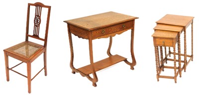 Lot 540 - An oak nest of occasional tables, the smallest...