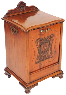 Lot 541 - A Victorian mahogany coal purdonium, with a...