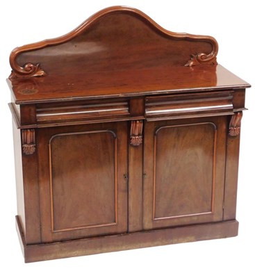 Lot 558 - A Victorian mahogany chiffonier, with a shaped...