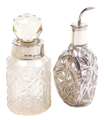 Lot 455 - An Edward VII cut glass smelling salts bottle,...