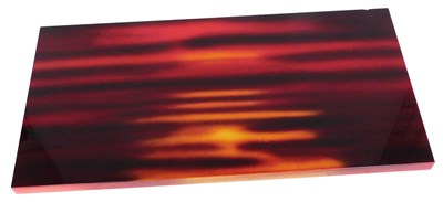 Lot 244 - 21stC school abstract study on metal, signed...