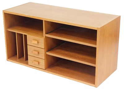 Lot 467 - A mid century teak hifi unit, with a pair of...