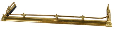 Lot 478 - A Victorian brass fender, with a curved...