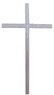 Lot 590 - A brown stained wooden church cross, with...
