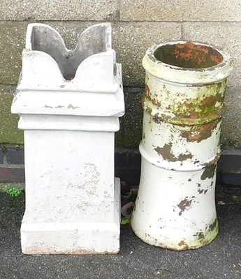 Lot 593 - A Victorian white painted stoneware chimney...