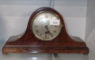 Lot 3006 - A Mappin & Webb 19thC oak mantel clock, with...