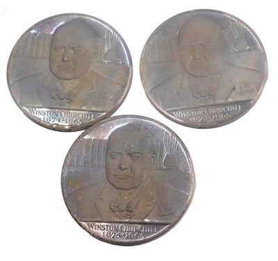 Lot 1237 - Three Winston Churchill 1965 commemorative...