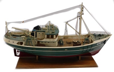 Lot 1119 - A scratch built model of a Billings trawler,...