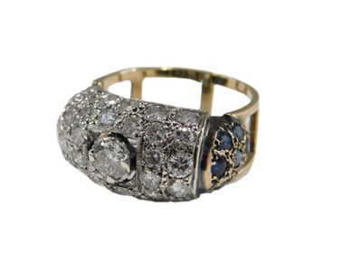 Lot 1093 - An Art Deco style 18ct gold diamond and...