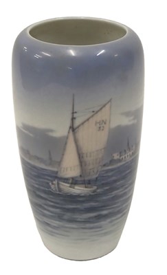 Lot 102 - A Royal Copenhagen porcelain vase, decorated...