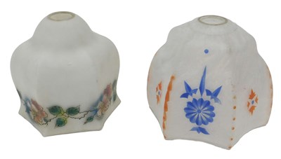 Lot 101 - Two early 20thC opaque glass shades, one...
