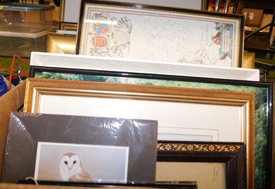 Lot 2241 - Paintings and prints, including a watercolour...