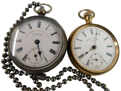 Lot 75 - A gold plated Waltham pocket watch, with Roman...