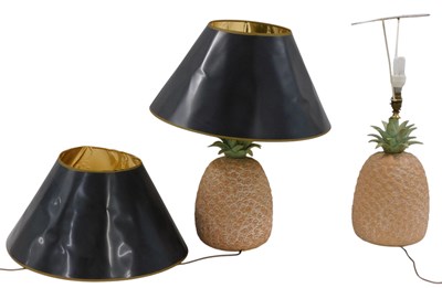 Lot 288 - A pair of terracotta lamp bases, each modelled...