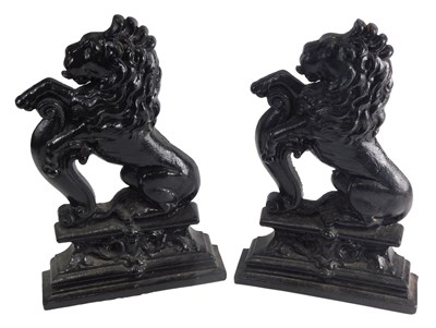 Lot 294 - A pair of 19thC cast iron doorstops, each...