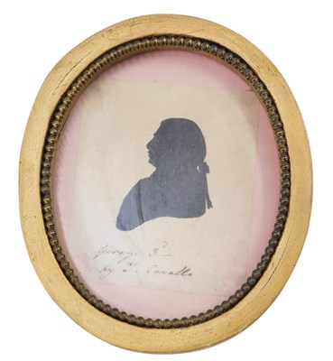 Lot 300 - J Cavallo. Silhouette portrait of George III,...