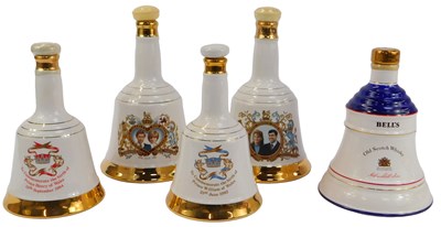 Lot 117 - Five royal commemorative Bell's Whisky...