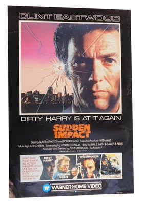 Lot 306 - A 1980s Warner Home video poster for Sudden...
