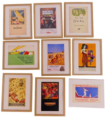 Lot 138 - Nine reproduction London Underground...