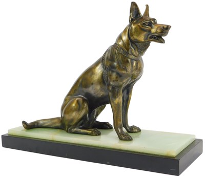 Lot 309 - A Continental Art Deco bronzed sculpture,...