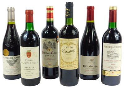 Lot 159 - Six bottles of French and other red...