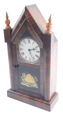 Lot 1119 - A late 19thC Jerome & Co American mantel clock,...