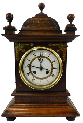 Lot 197 - A late 19thC Continental oak and walnut cased...