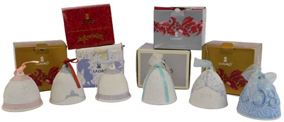 Lot 196 - Six Lladro porcelain and bisque porcelain...