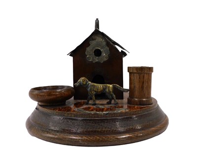 Lot 1139 - An early 20thC oak brass and silver plated...
