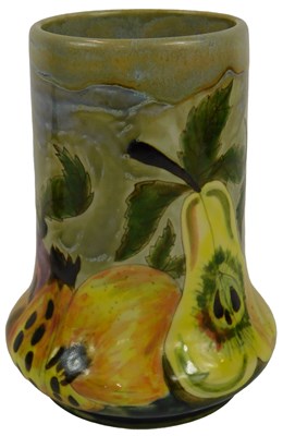 Lot 204 - A Cobridge pottery vase, of cylindrical form...