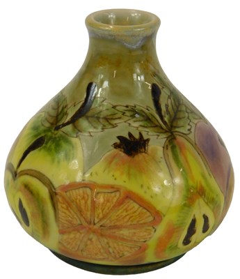 Lot 205 - A Cobridge pottery vase, of globular form with...