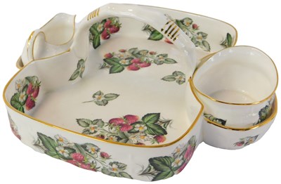 Lot 218 - A Hammersley and Co porcelain strawberry...