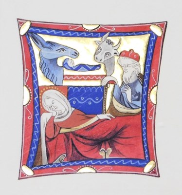 Lot 281 - Toni Watts. Illuminated nativity scene with...